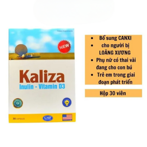 Kaliza Inulin Vitamin D3 (Hộp 30 viên)