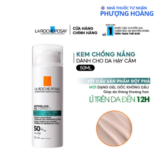 Kem chống nắng La Roche-Posay Anthelios Oil Correct SPF 50+ (50ml)