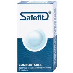 Bao cao su Safefit Comfortable S52 không mùi, khả năng co giãn tốt, chất bôi trơn (12 cái)