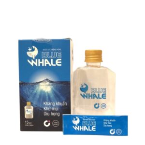 Nước súc miệng Blue Whale ( Hộp/ 15 gói) - Kháng khuẩn, khử mùi, dịu họng