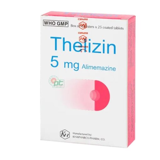 Thelizin 5mg Khapharco điều trị ho về đêm, dị ứng (hộp 100 viên)