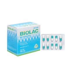 Thuốc Biolac 500mg bổ sung vi sinh, điều trị tiêu chảy và táo bón (hộp 100 viên)