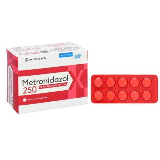 Thuốc Metronidazol 250mg điều trị nhiễm khuẩn, kí sinh trùng (hộp 100 viên)