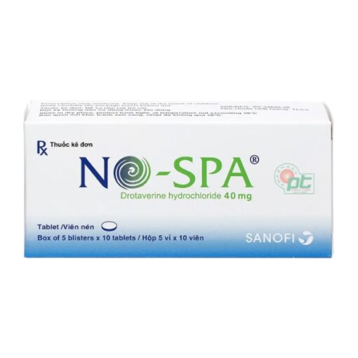 Thuốc No Spa 40mg điều trị triệu chứng đau do co thắt đường tiêu hoá (hộp 5 vỉ x 10 viên)